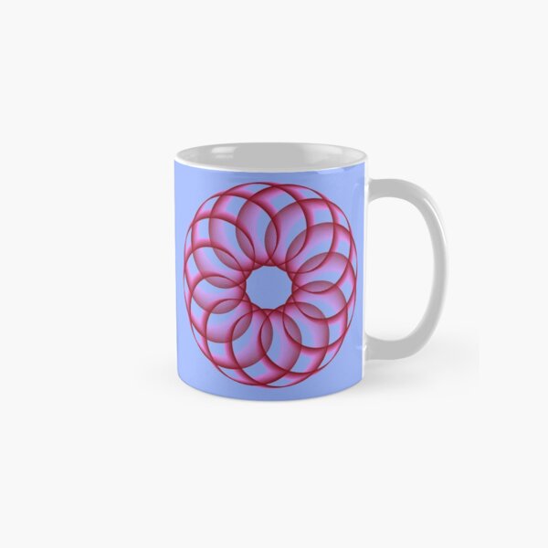 Spirograph with Red Pink Blue Classic Mug