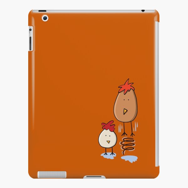 Spring Chicken Eggs Illustration On Burnt Orange iPad Snap Case