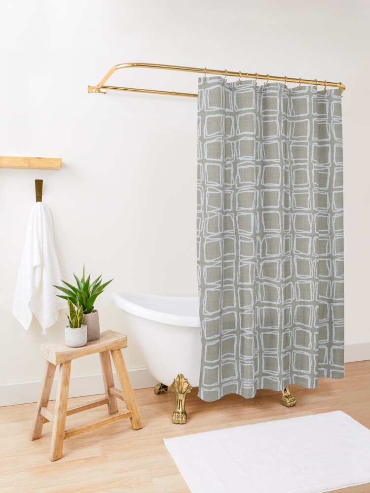 Alternate view of irregular rhombuses Shower Curtain