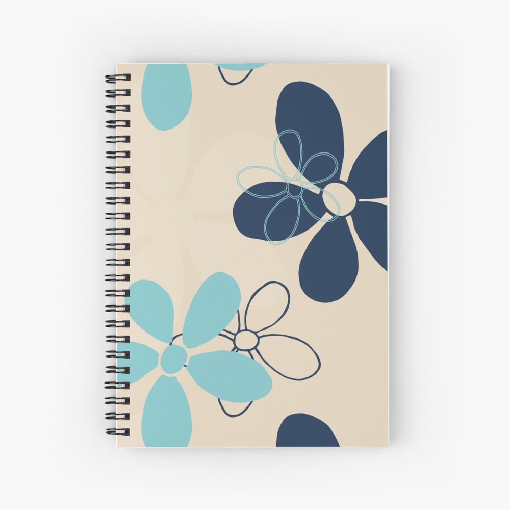 Floret Collection Floral Seamless Surface Pattern Spiral Notebook