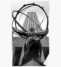 Atlus Statue - New York Poster