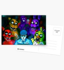 Five Nights at Freddy's with Security Guard, Purple Guy&Marionette Postcards