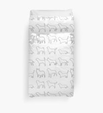 Monochrome Dogs Duvet Cover