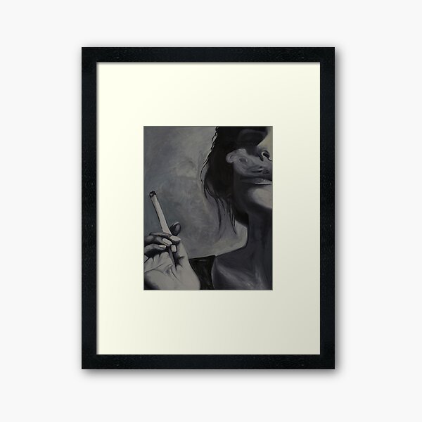 The Smoker Oil Painting Framed Art Print
