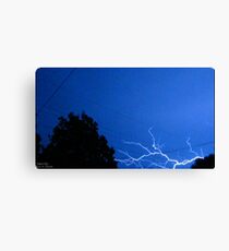 Blue Lightning Canvas Print