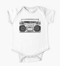 Alte Schule Boombox Kunst Baby Body Kurzarm
