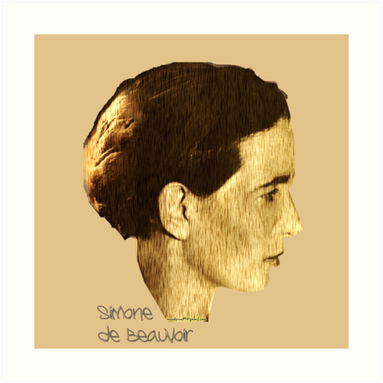 Young Simone De Beauvoir Art Print By Mindprintz Redbubble