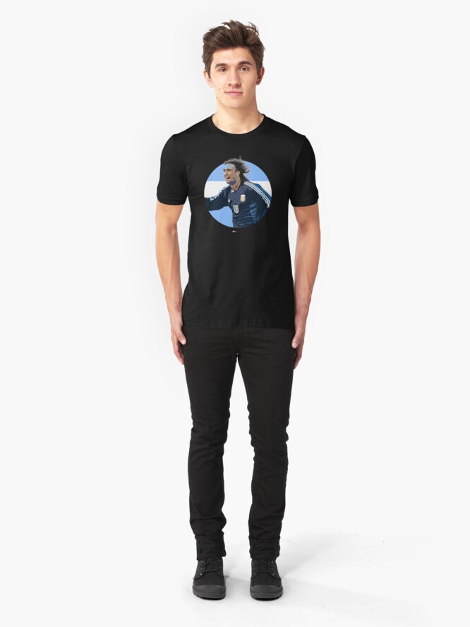 Alternate view of Batistuta - Argentinian Football Legend Slim Fit T-Shirt