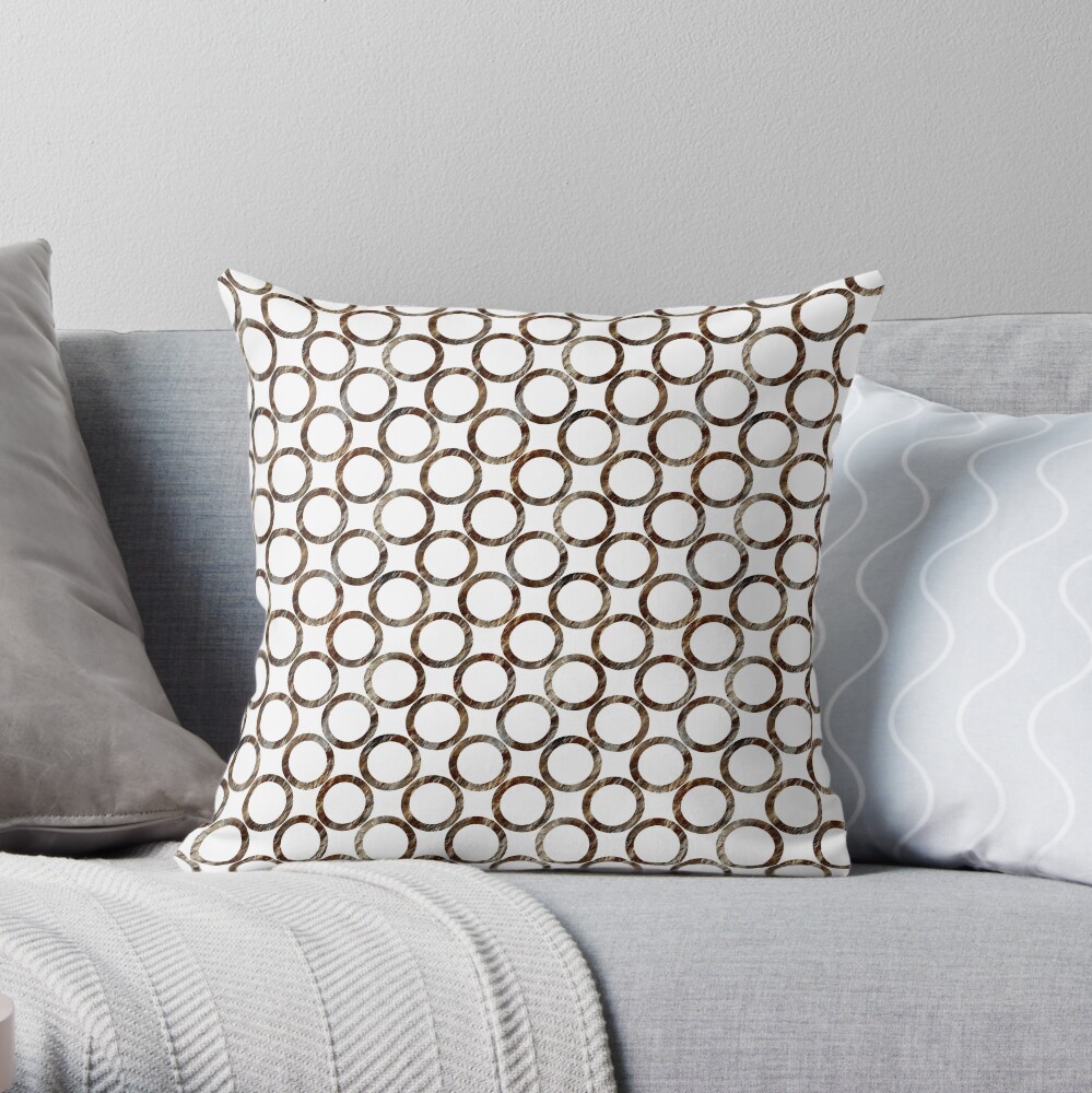 Circles of stone Throw Pillow