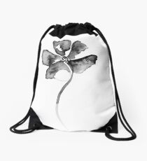 Flower Lithograph Print Drawstring Bag