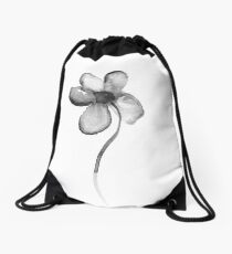 Flower Lithograph Print Drawstring Bag