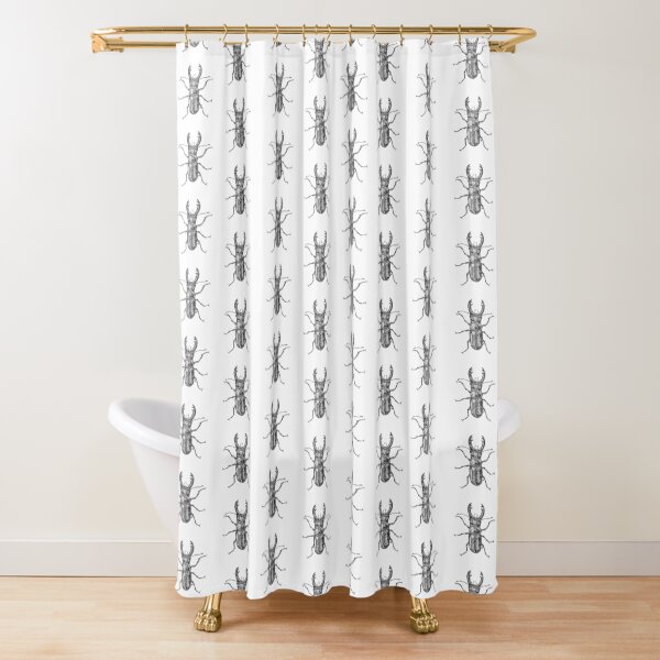 Stag Beetle Shower Curtain