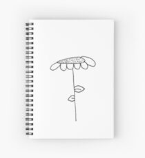 doodle flower rubber stamp Spiral Notebook
