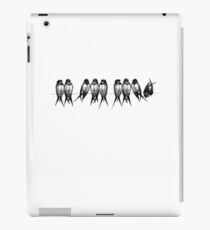 birds on a wire lithograph iPad Case/Skin