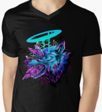 Crystal Wolf Men's V-Neck T-Shirt