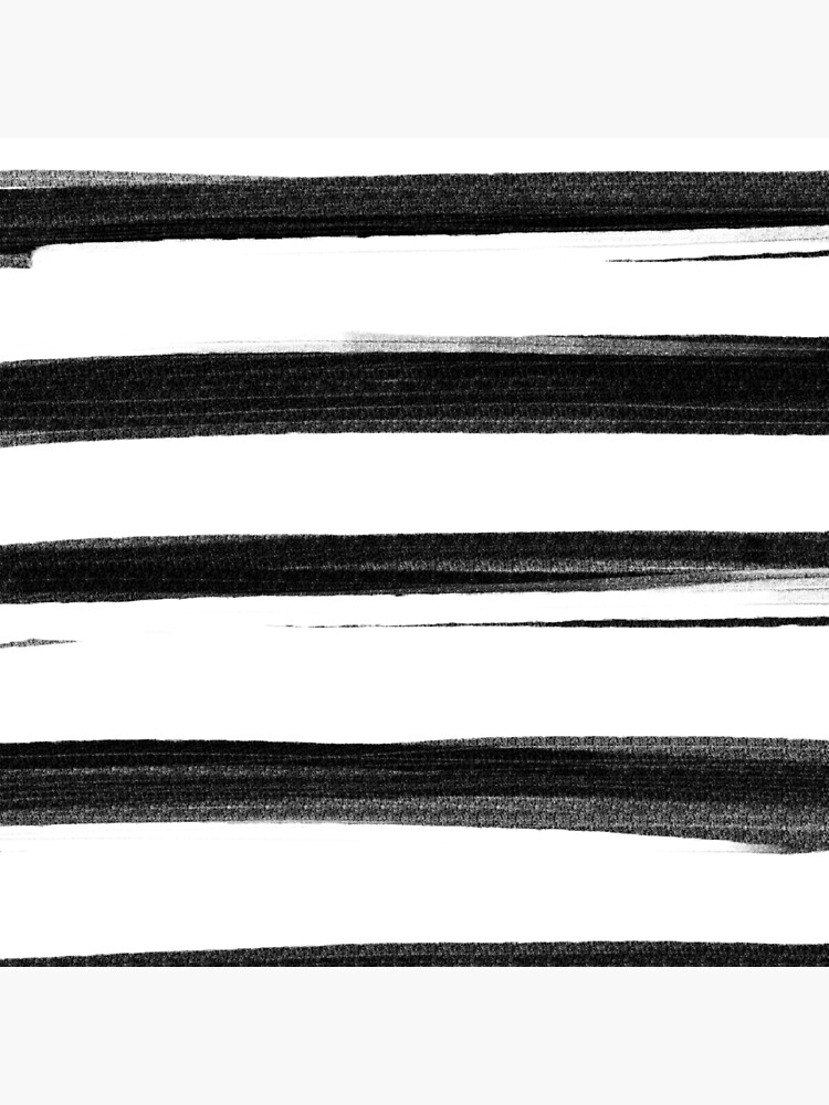 Black and White Brash Stroke Stripes by SohiniTal