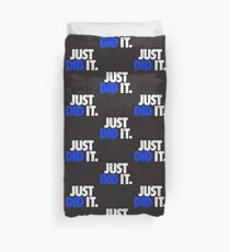 JUST DID IT. - White / Blue Duvet Cover