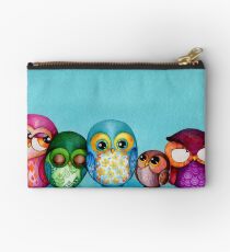 Fabric Owl Family Studio Pouch