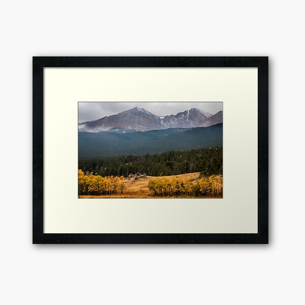 Mount Meeker and Longs Peak Autumn Scenic View Framed Art Print