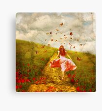 Her Yellow Brick Road Canvas Print