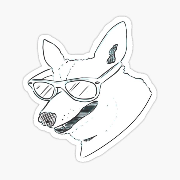 Sunglasses at Night Sticker
