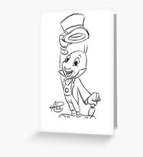 Jiminy Cricket Sketch Greeting Card