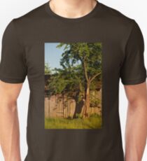 Dilapidated old wooden shack tree Unisex T-Shirt