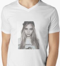 Camiseta para hombre de cuello en v Cara rebelde