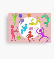 Happy party people Canvas Print