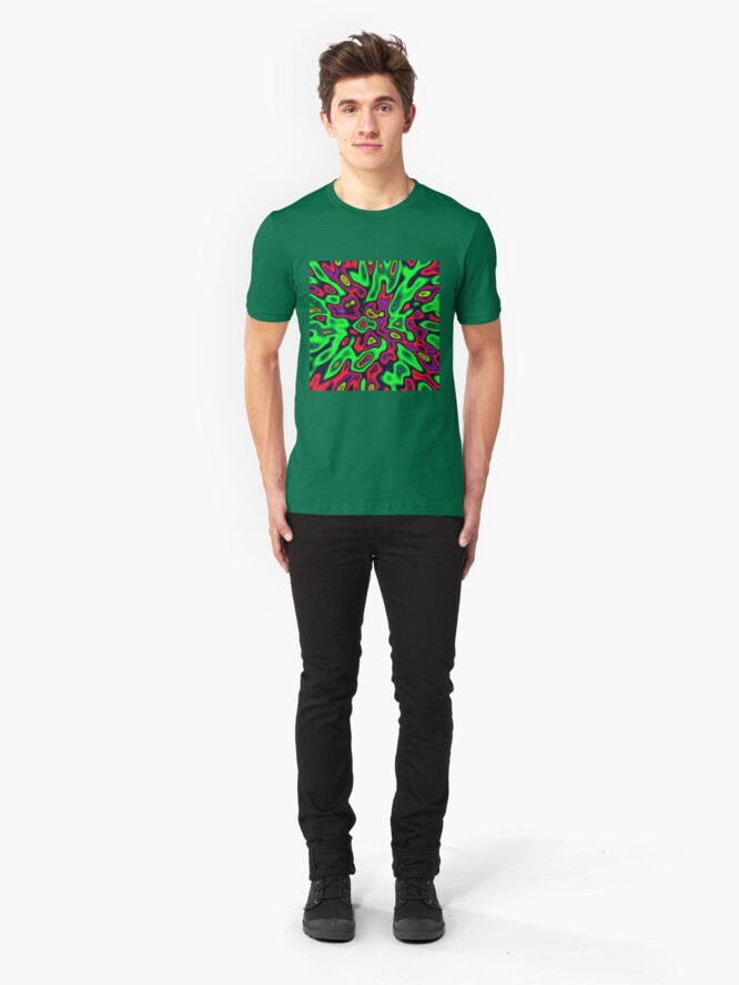 Alternate view of Color Sequences Shape and Volume | Jungle pop Slim Fit T-Shirt