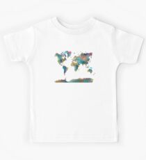 World Map #map #worldmap Kids T-Shirt