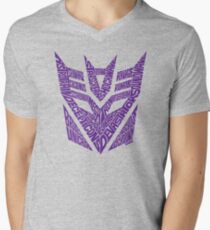Transformers Decepticons Purple Men's V-Neck T-Shirt