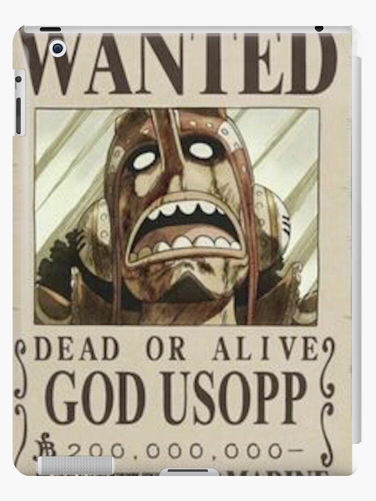 One Piece Wanted Usopp Ipad Case Skin By Theadrienc Redbubble