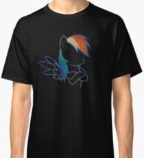 RainbowDash: Not amused Outline Classic T-Shirt