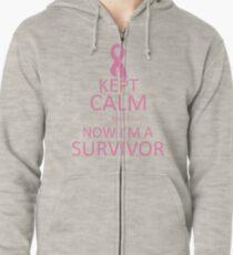 Kept Calm and Now I'm a Survivor Zipped Hoodie