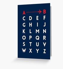 A to B (v2) Greeting Card