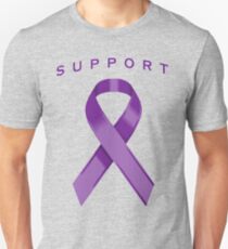 Purple Awareness Ribbon of Support Unisex T-Shirt