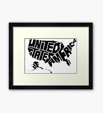 USA Black Framed Print