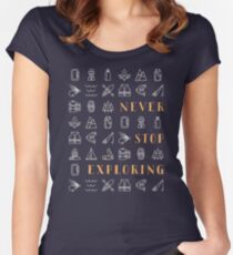Never Stop Exploring Women's Fitted Scoop T-Shirt