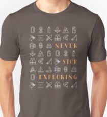 Never Stop Exploring Unisex T-Shirt