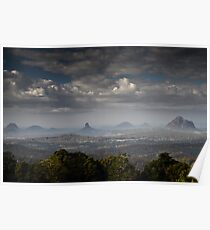 glass house mountains, queensland, australia Poster
