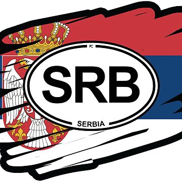 Artwork thumbnail, Serbia, Serbian Flag by PrintChutney