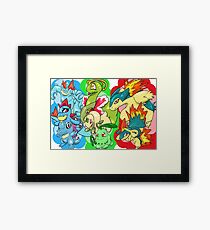 Johto Starters Framed Print