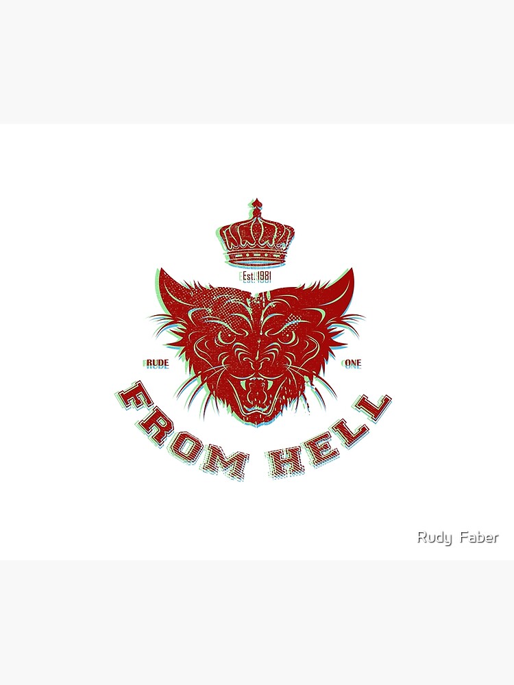 Pussy From Hell - stencil - offset Red by rudyfaber