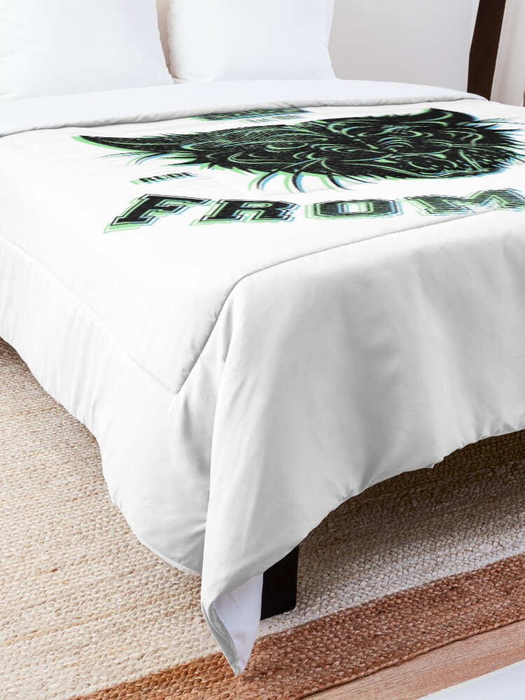 Alternate view of Pussy From Hell - stencil - offset Black Comforter