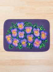 Pansies Bath Mat