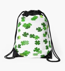 Shamrocks Falling - Pattern for Saint Patricks Day Drawstring Bag
