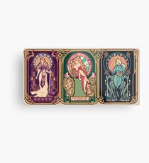 Video Game Nouveau Metal Print
