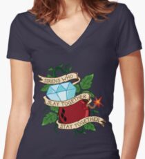 Slay Together, Stay Together - Gotham City Sirens Clean Women's Fitted V-Neck T-Shirt