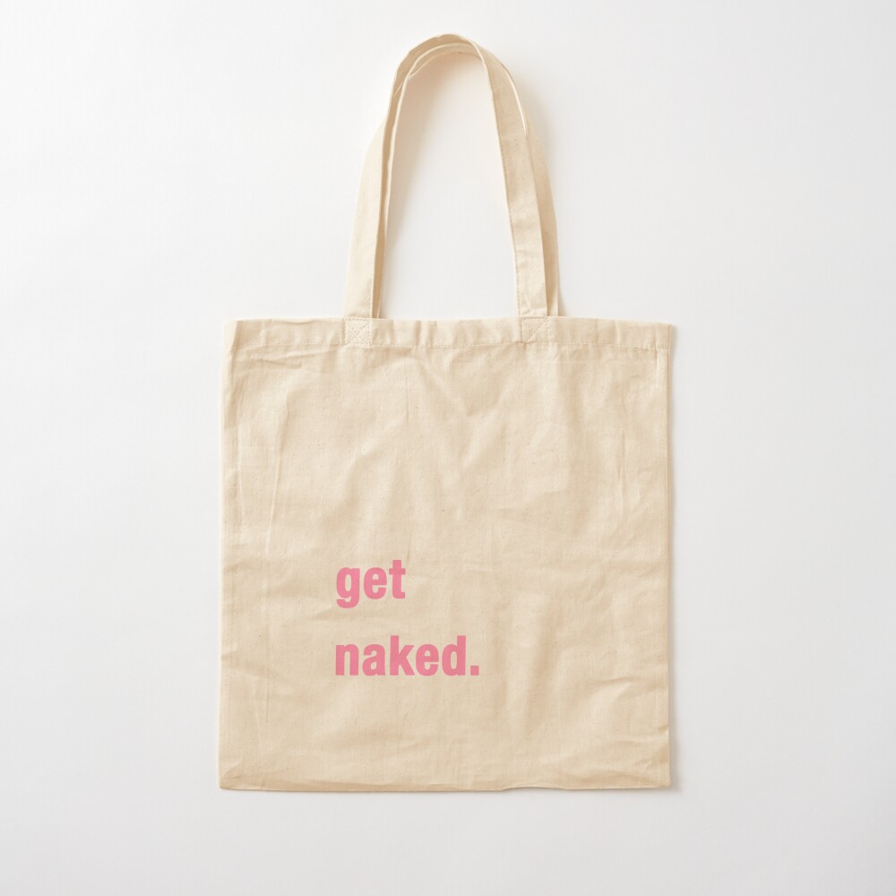 pink cotton tote bag